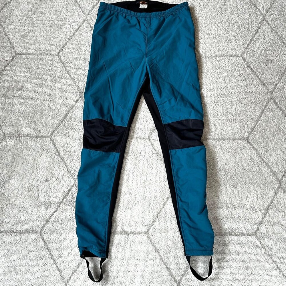 Vintage Novara by REI Stirrup Ski Activity Pants Teal/Black Sz Medium
